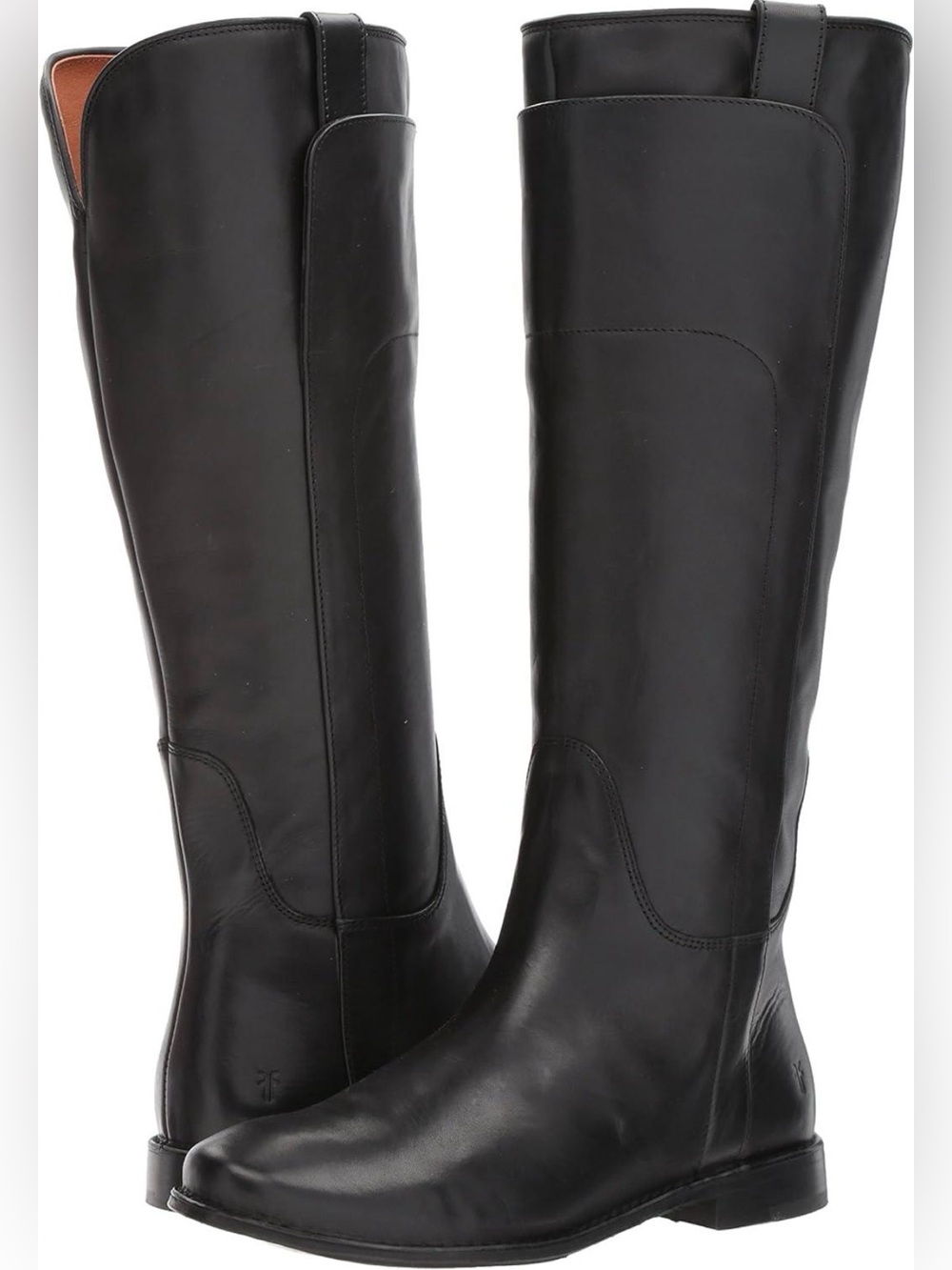 Frye Paige Tall Riding Boots Black Leather Knee High Size 9